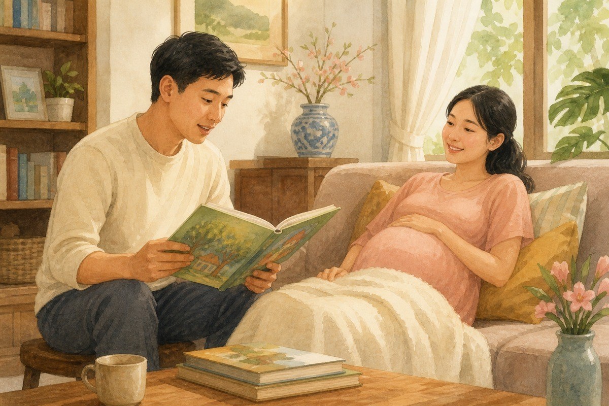 Bố và người thân có thể đọc thay hoặc cùng mẹ chia vai để mẹ nhẹ việc hơn